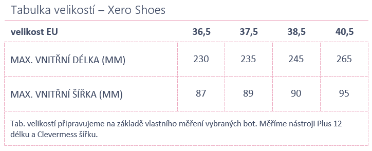 Xero Shoes tenisky polovičky
